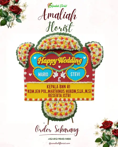 Papan Bunga Pernikahan Natal